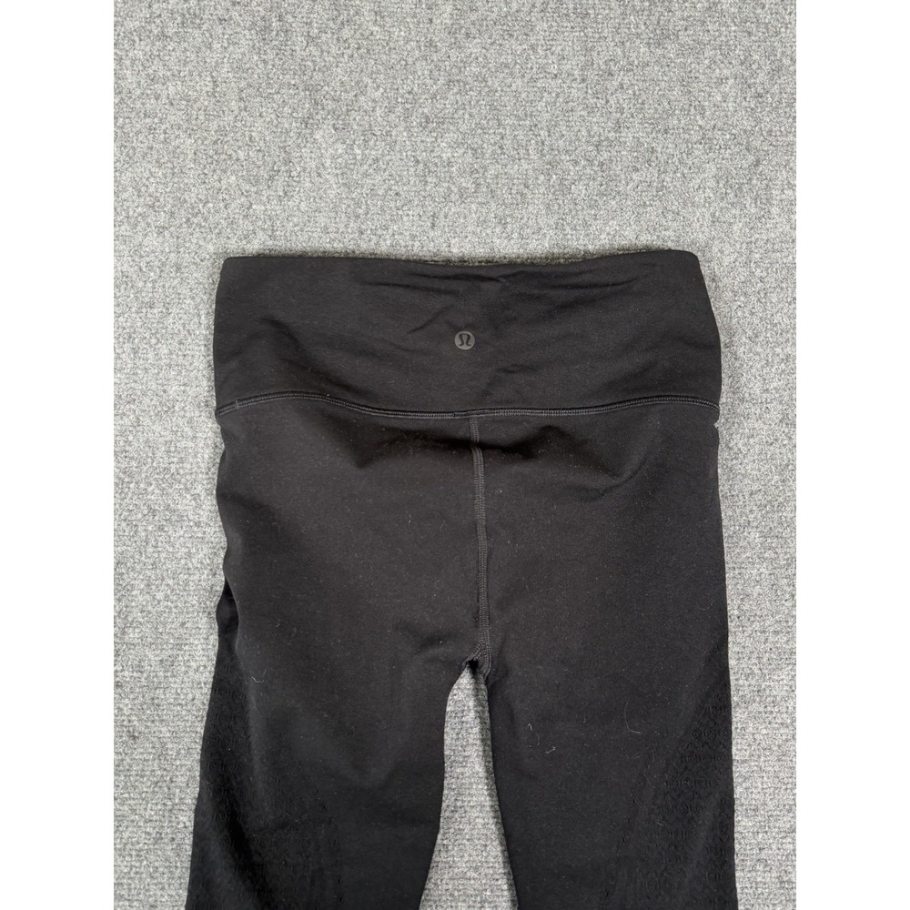 Lululemon Reveal Tight Leggings Womens Size 8 Black Mindful Motion Yoga 28" EUC - Picture 12 of 13